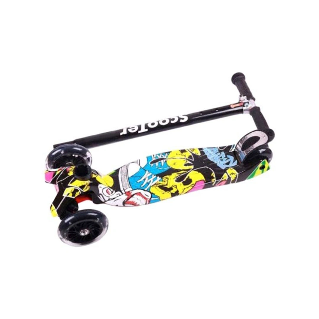 سكوتر الدفع للأطفال - 3 عجلات - أسود