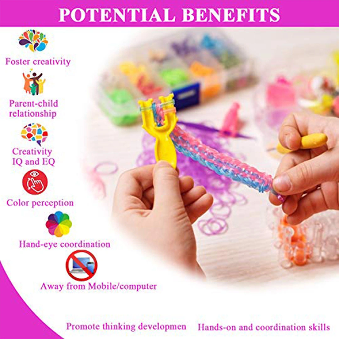 لعبة صندوق حرفي يدوي لاساور الاطفال - 600 قطعة - متعددة الالوان