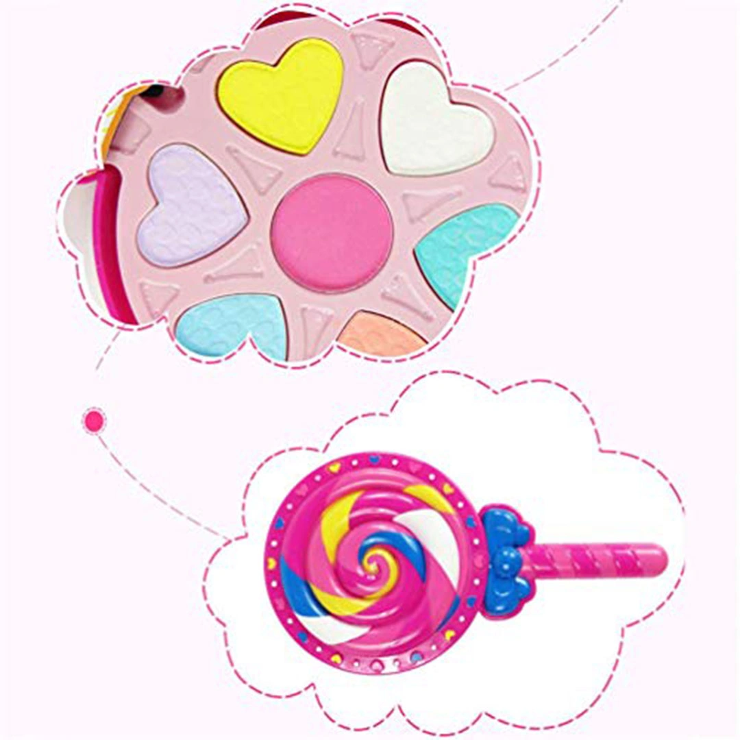 لعبة صندوق مكياج أطفال آمنة للبنات