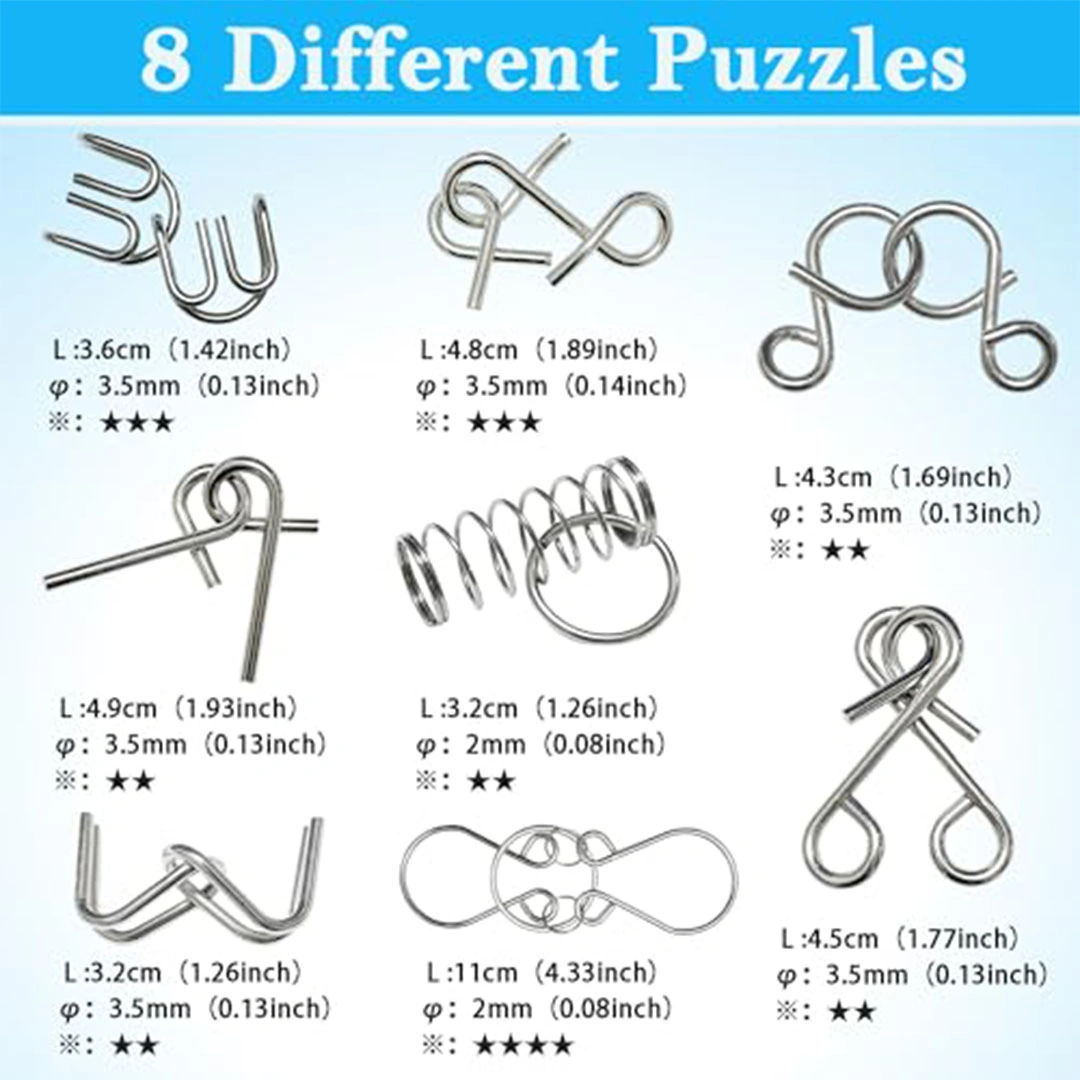 بازل معدني لتنمية الذكاء - 8 قطع