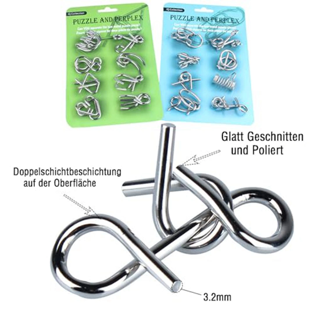 بازل اي كيو معدني ثلاثي الأبعاد - 16 قطعة