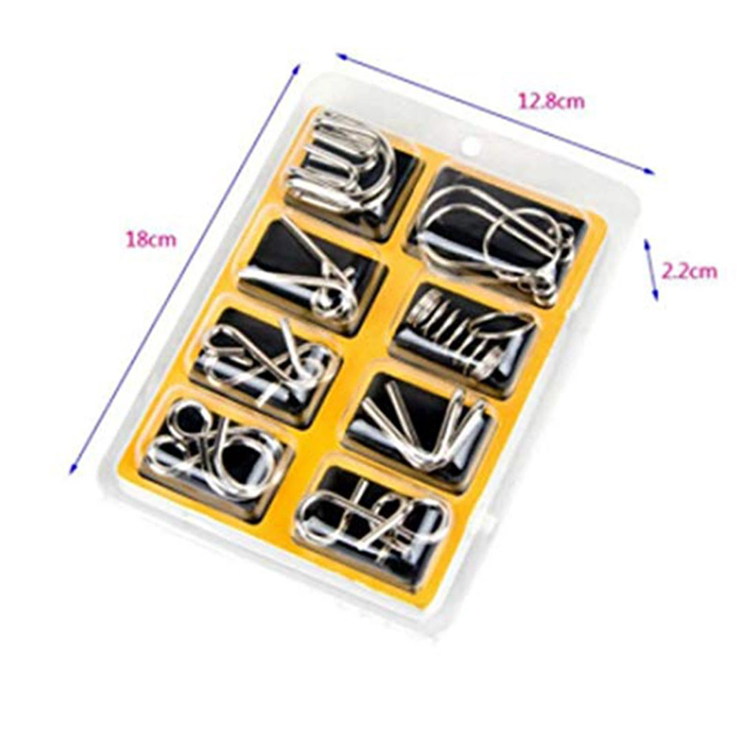 ألعاب ذكاء معدنية لتحفيز العقل - 8 قطع