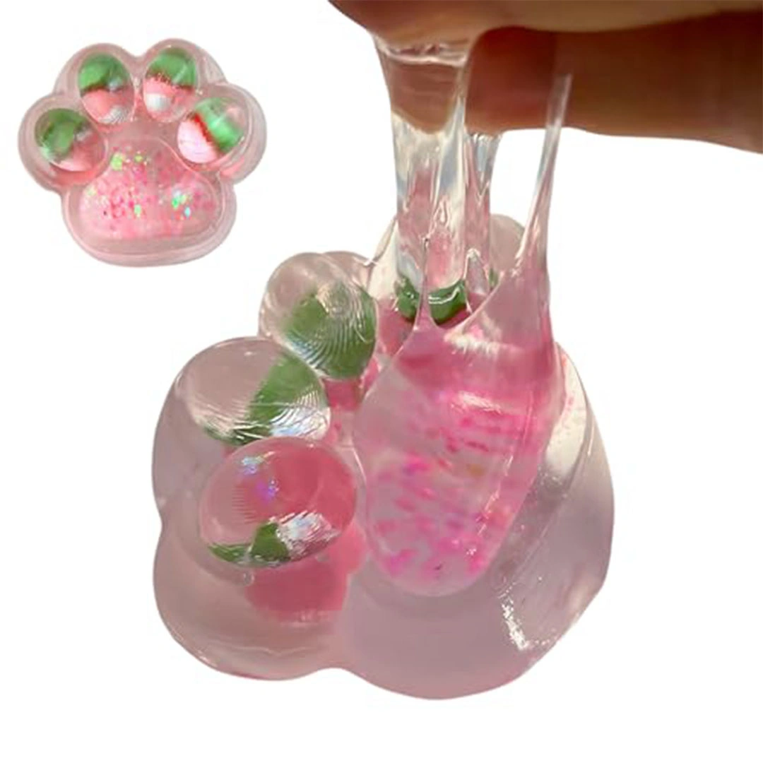 ألعاب سكويشي على شكل مخلب قطة - 2 قطعة - أزرق/وردي