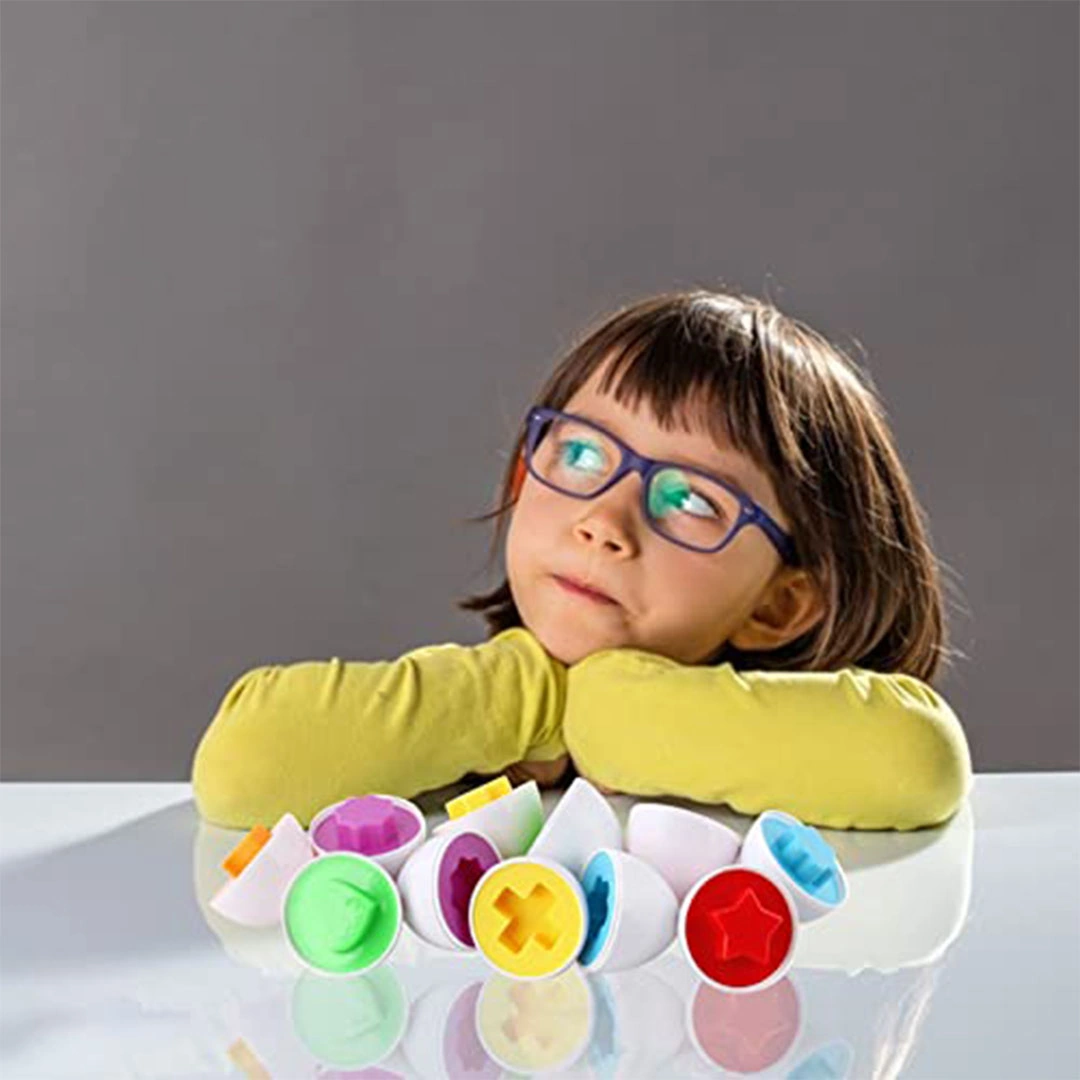 لعبة بازل تعليمية للأطفال شكل بيض ملون