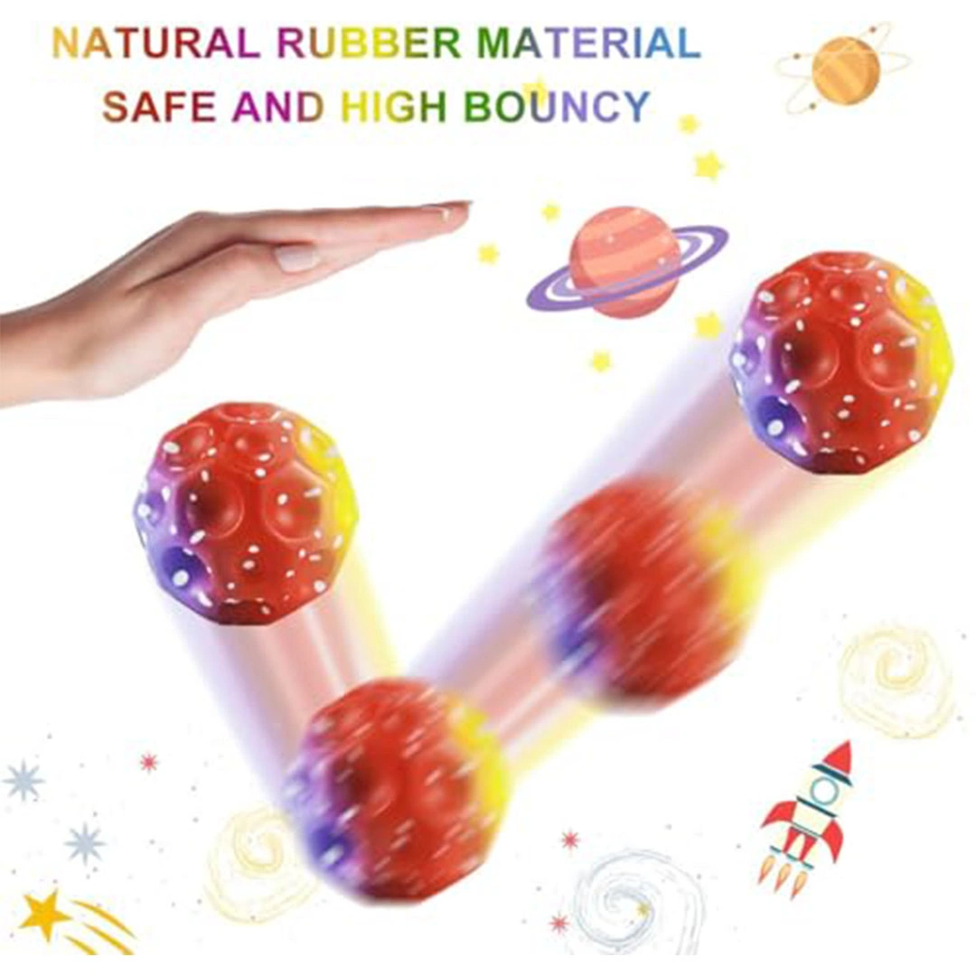 كرة نطاطة للأطفال كوكب/قمر - متعددة الألوان