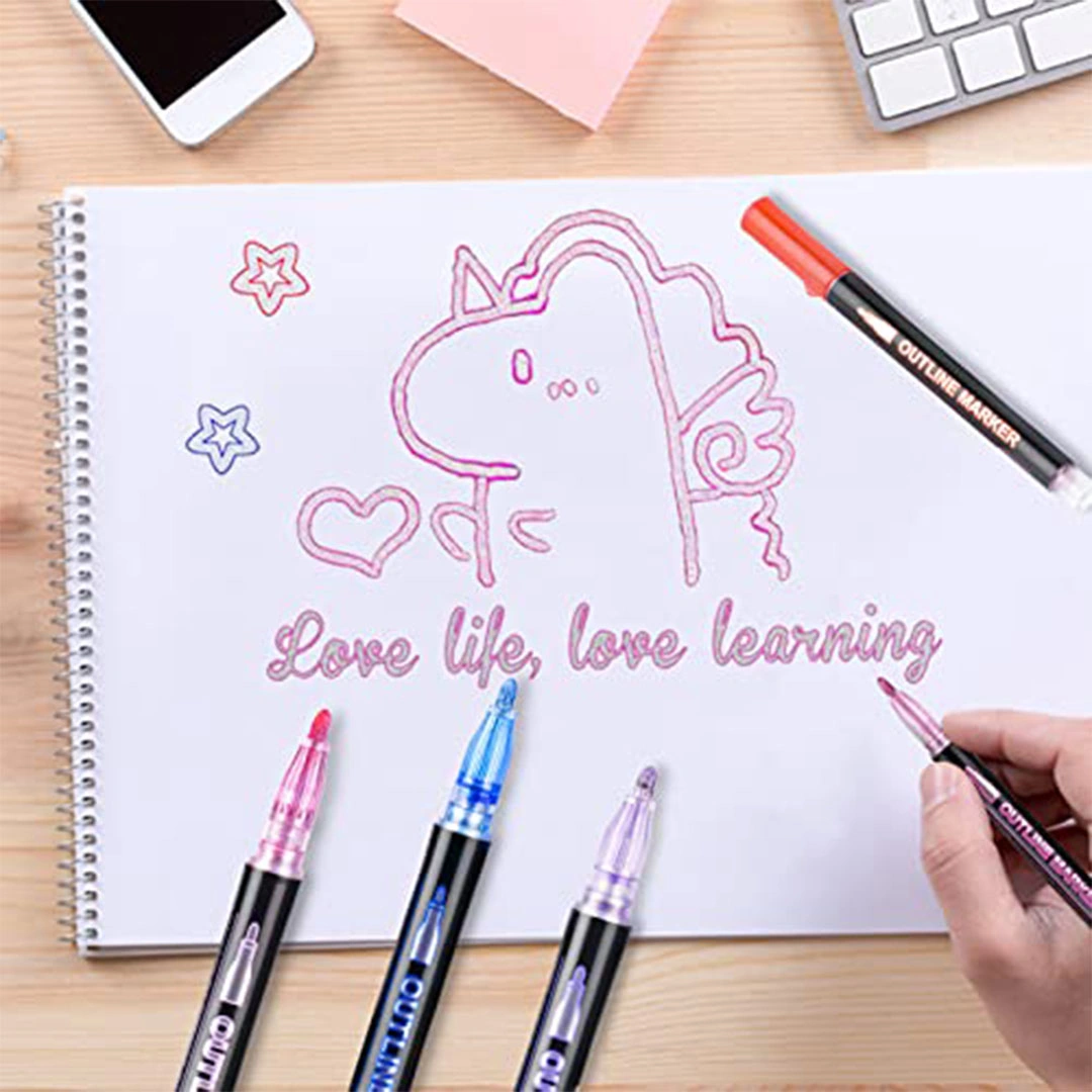 أقلام جليتر سحرية للبنات - 12 لون