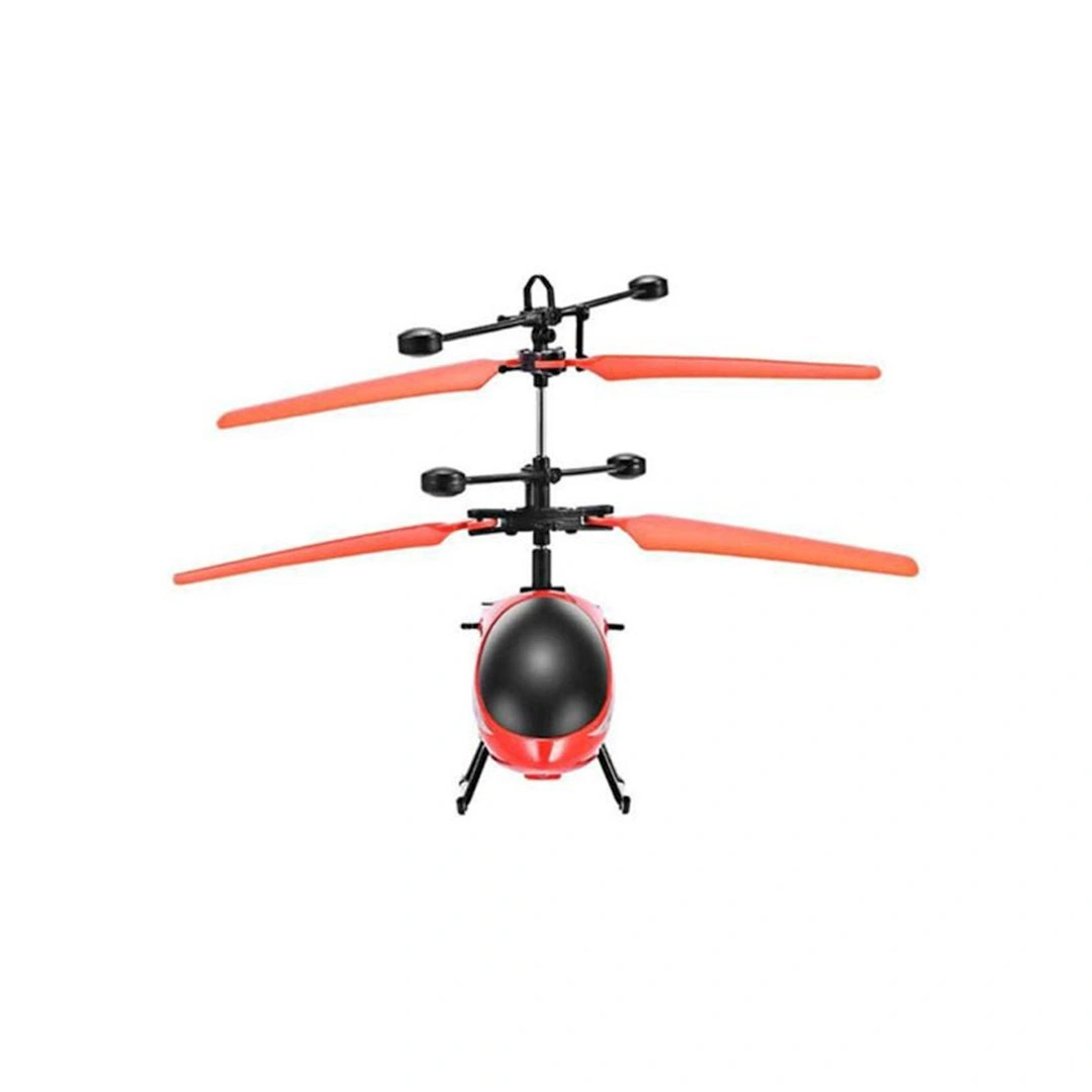 طائرة هليكوبتر مع جهاز تحكم عن بعد - أحمر