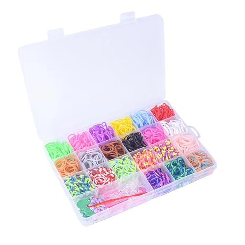 لعبة صندوق حرفي يدوي لاساور الاطفال - 1500 قطعة - 21 لون