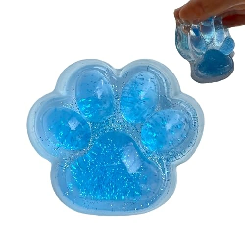 ألعاب سكويشي على شكل مخلب قطة - 2 قطعة - أزرق/وردي