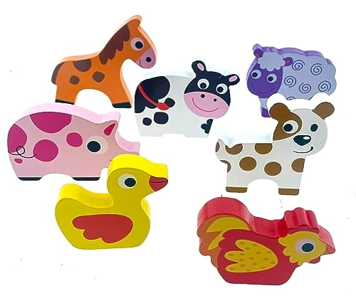 بازل خشبي كبير شكل مزرعة حيوانات سفاري