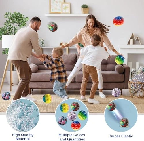 كرة نطاطة للأطفال كوكب/قمر - متعددة الألوان