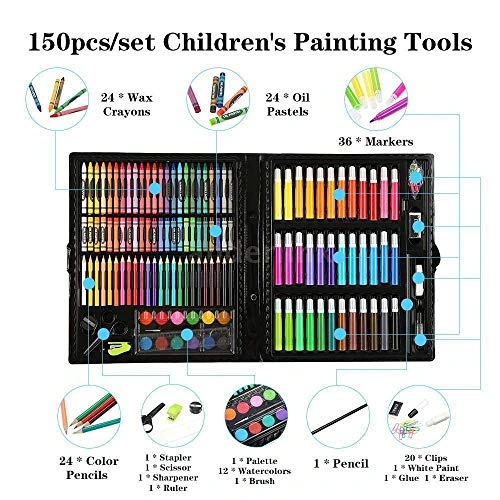 مجموعة ألوان مائية للأطفال - 150 قطعة