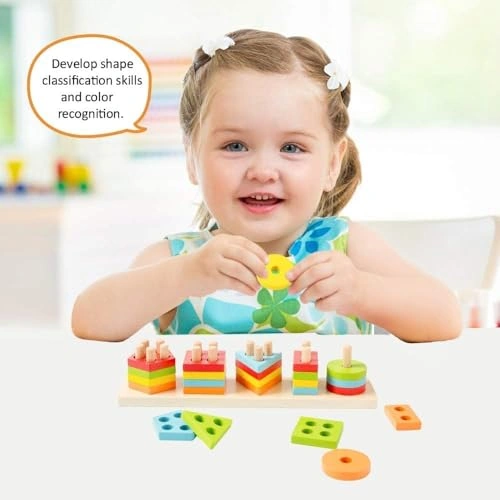 لعبة مونتيسوري تعليمية للأطفال - 5 أشكال
