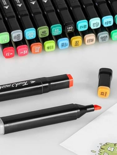 أقلام ماركر تاتش طرف مزدوج للرسم - 80 لون