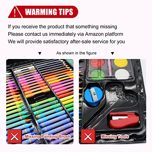 مجموعة أدوات رسم فنية للأطفال - 150 قطعة