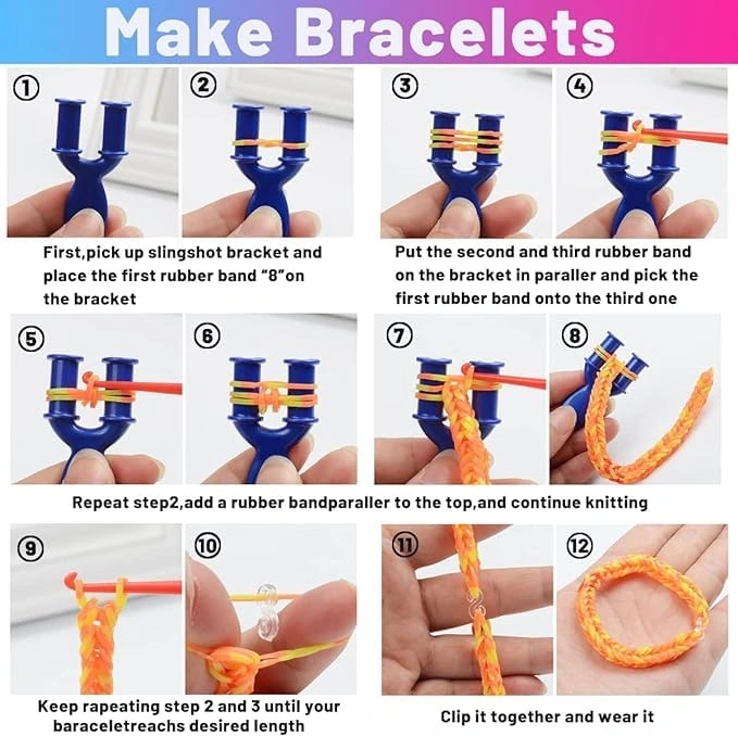 لعبة صندوق حرفي يدوي لاساور الاطفال - 1500 قطعة - 21 لون