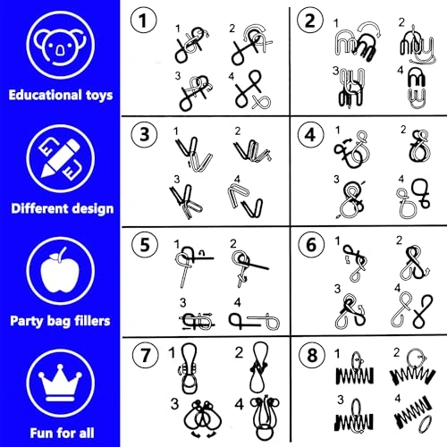 بازل معدني لتنمية الذكاء - 8 قطع