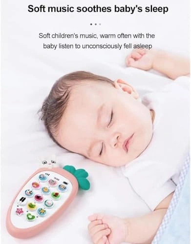 لعبة تليفون موسيقي مضئ شكل جزرة للأطفال