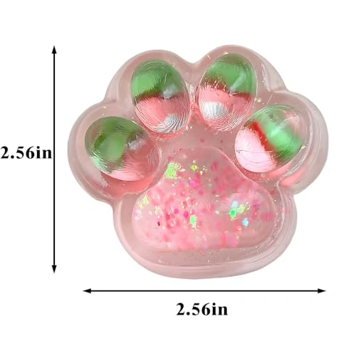 ألعاب سكويشي على شكل مخلب قطة - 2 قطعة - أزرق/وردي