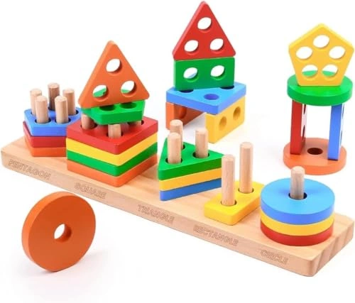 لعبة مونتيسوري تعليمية للأطفال - 5 أشكال