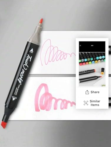 أقلام ماركر تاتش طرف مزدوج للرسم - 80 لون