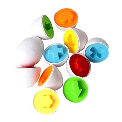 لعبة بازل تعليمية للأطفال شكل بيض ملون