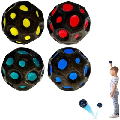 كرات قمر فضائية نطاطة - 4 قطع