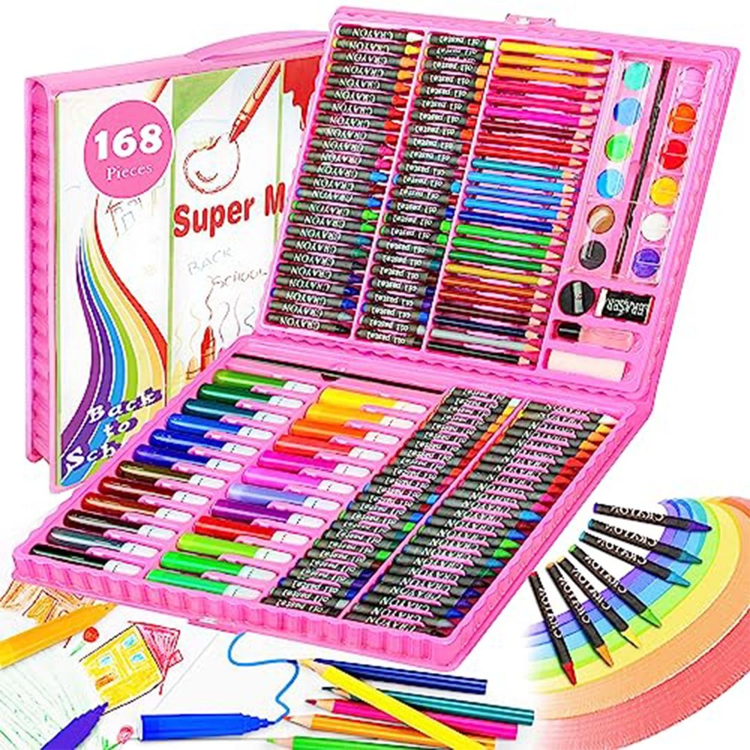 Complete Art Set for Kids - 168 Pieces with Case