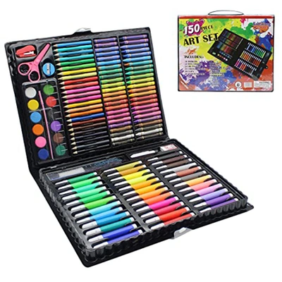 مجموعة أدوات رسم فنية للأطفال - 150 قطعة