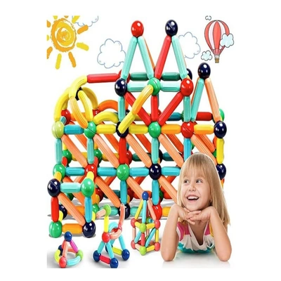 مكعبات بناء مغناطيسية - 64 قطعة