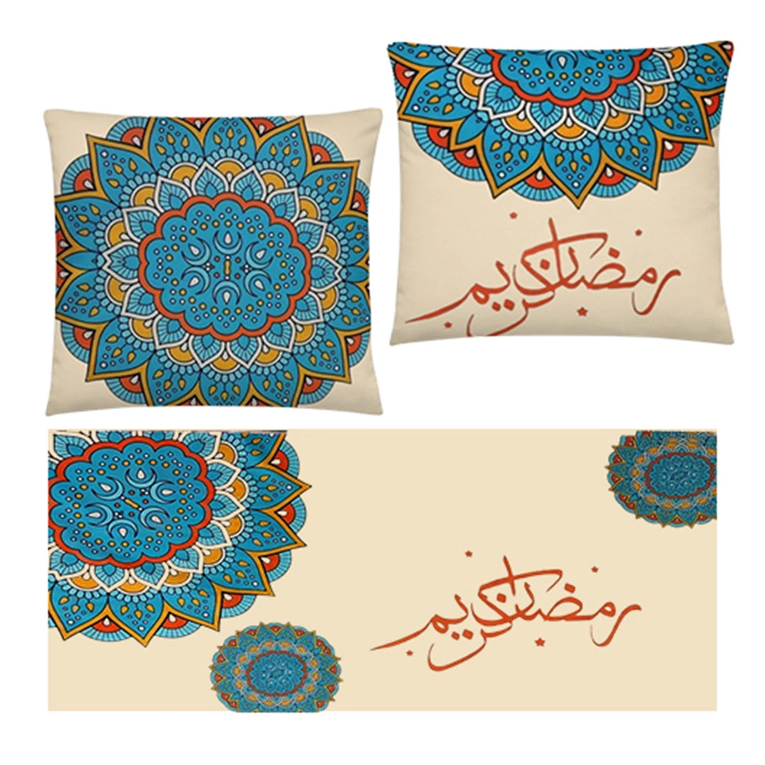طقم مفرش رمضان - 3 قطع - تصميم رمضان اورينتال