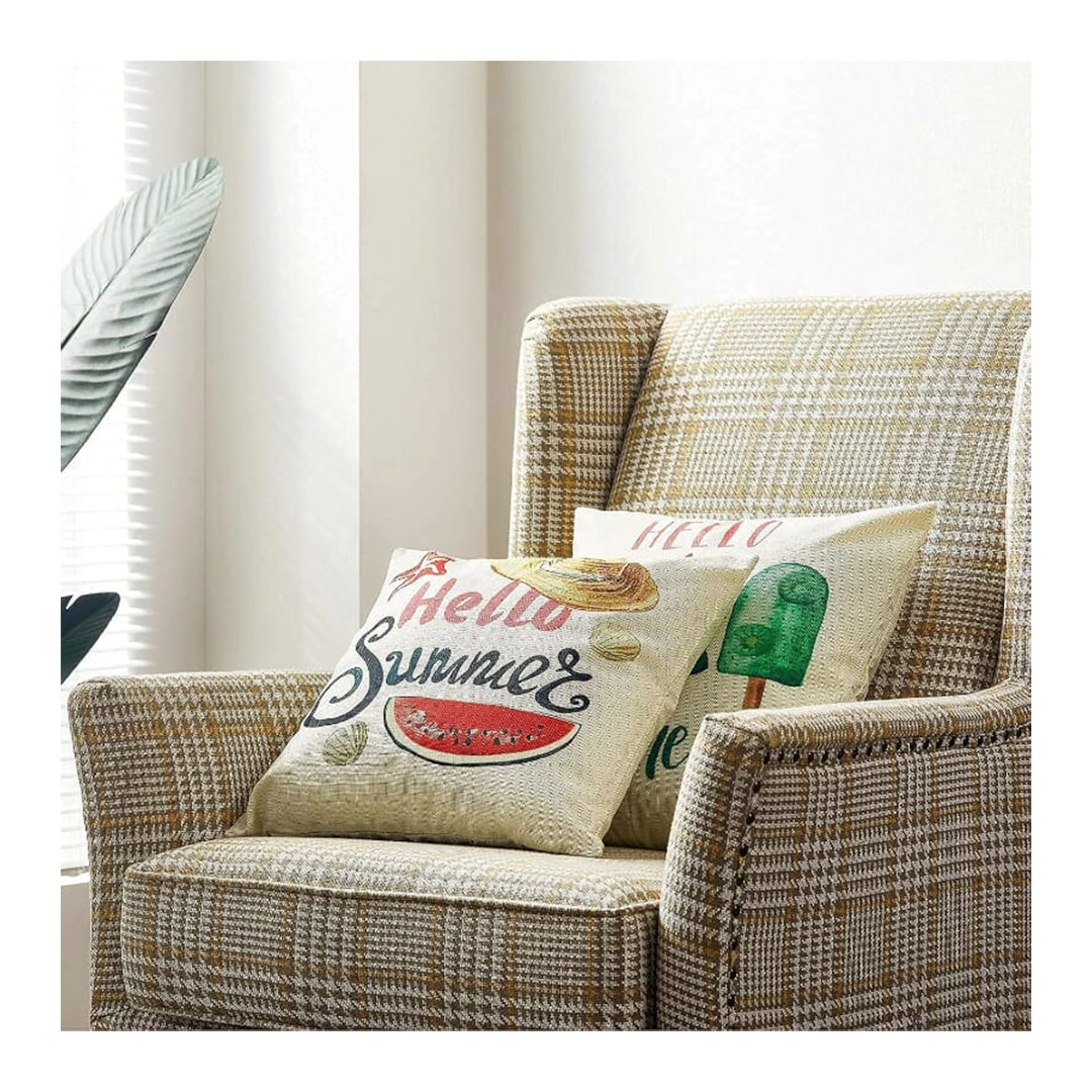 سنوز كوشن مخدة - 4 قطع - 40*40 سم - تصميم صيفي