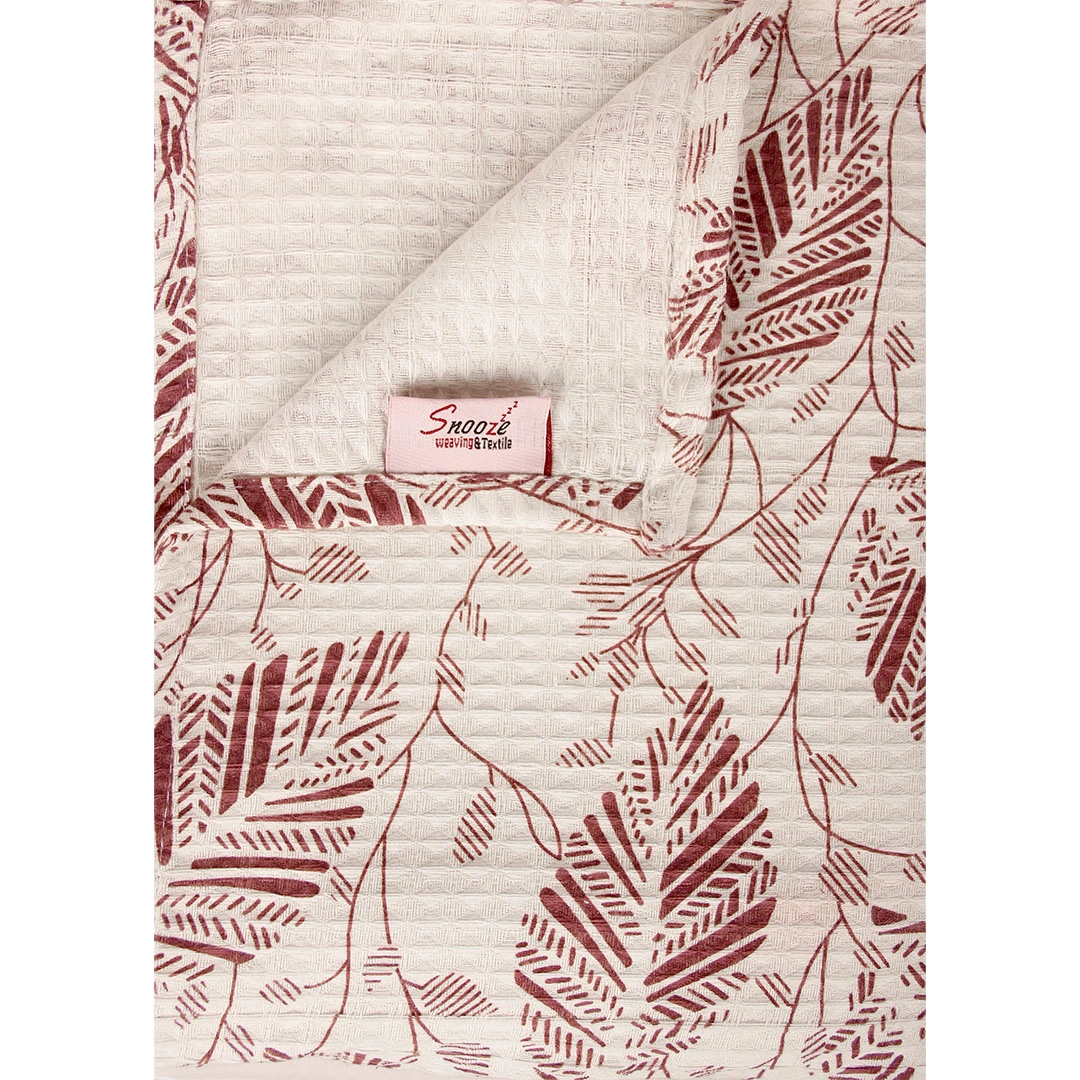 غطاء سرير صيفي مطبوع - 160*235 سم - تصميم نخيل