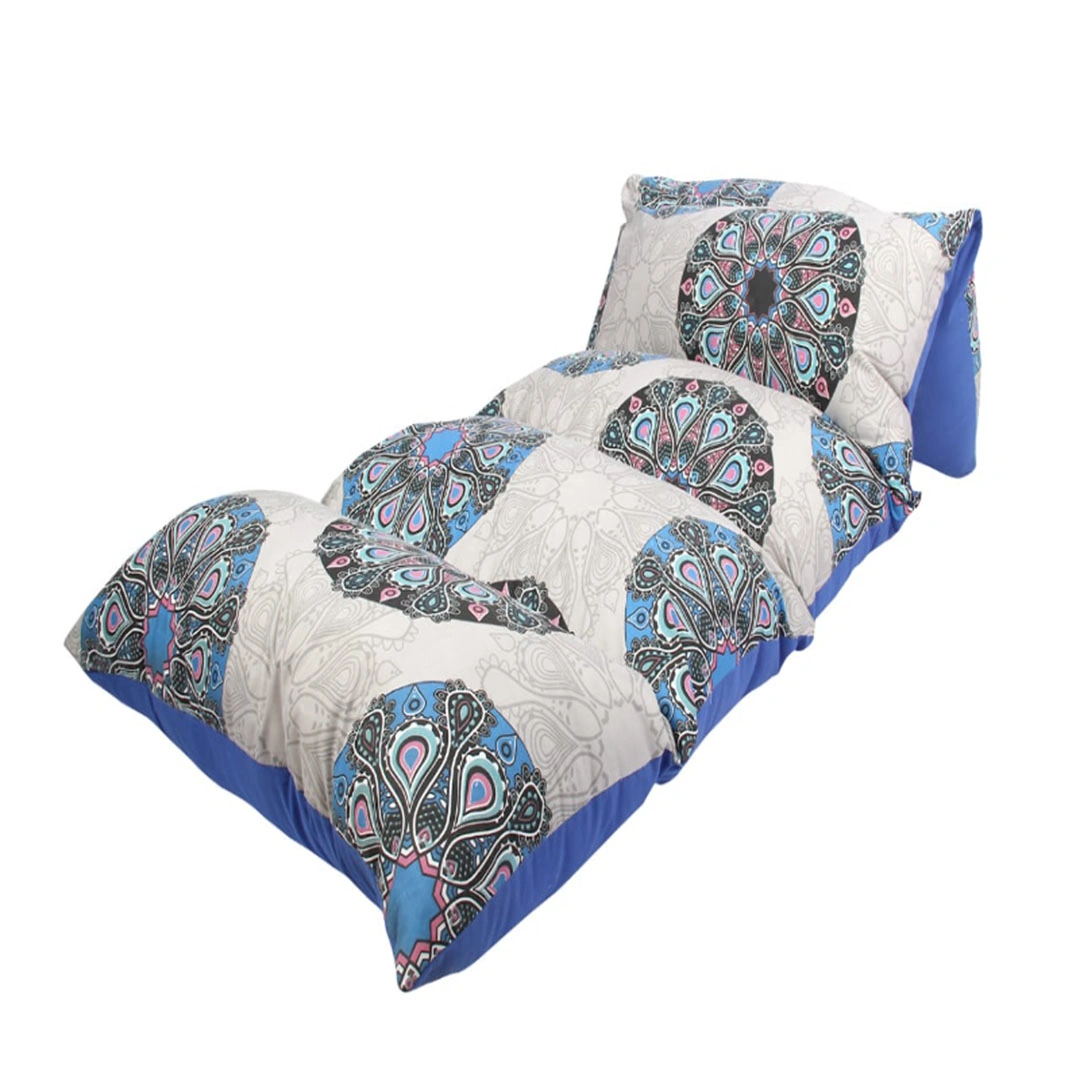 مرتبة أرضية قابلة للطي - تصميم الموتيفس - أزرق