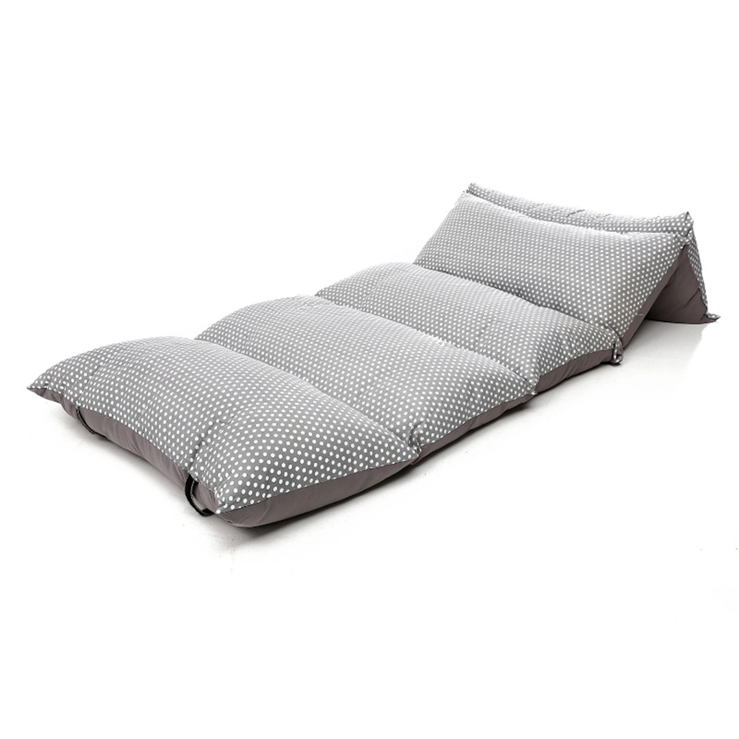 مرتبة أرضية قابلة للطي - تصميم دوتس- رمادي