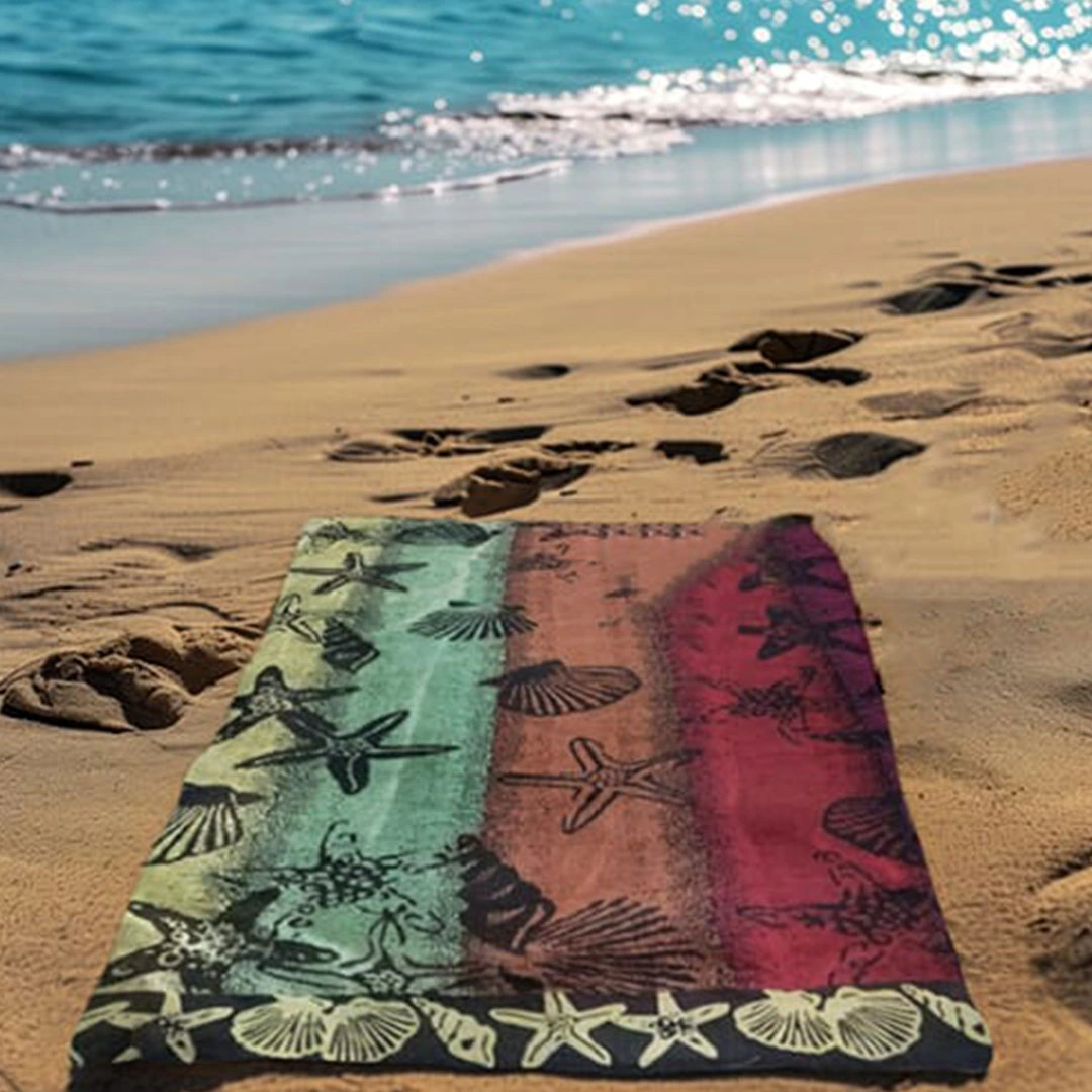 بشكير بحر قطن سنوز - 170×90 سم - تصميم سي شيل