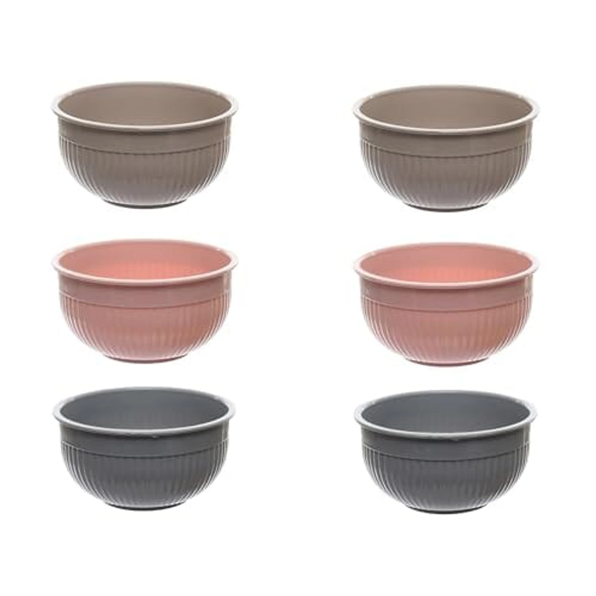 بولة فريش صغيرة - 10 سم - 6 قطع - بني/بينك/رمادي