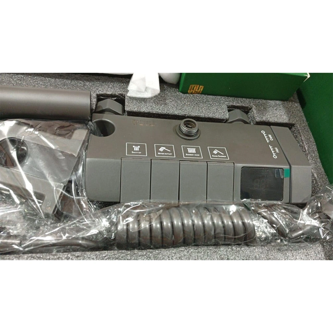 شاور دجيتال ليد + شاشة - 5 قطع - رمادي