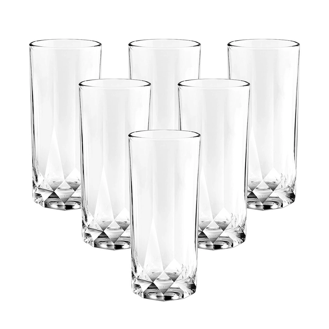 طقم عصير كونكشن - زجاج - شفاف - 6 قطع