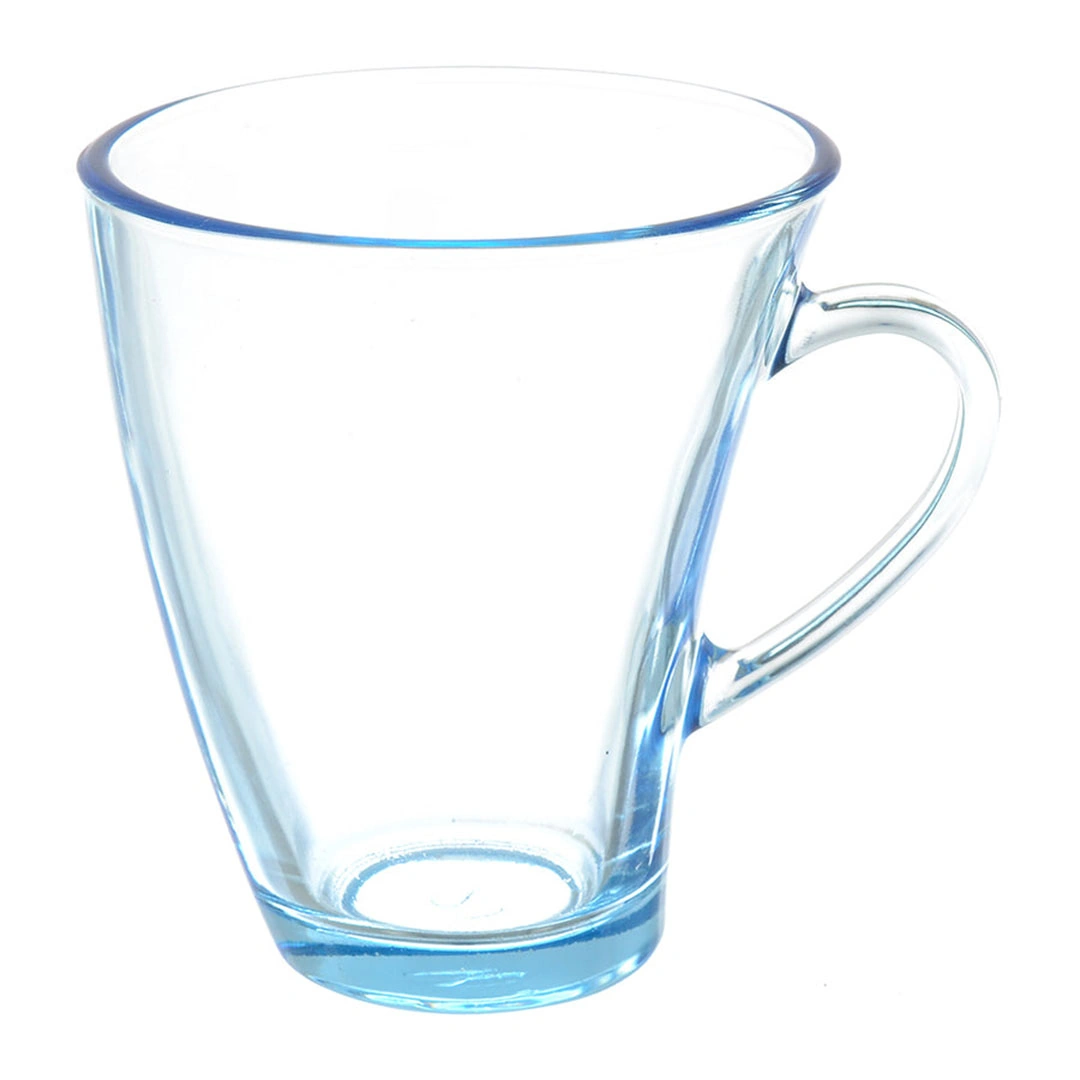 طقم مج شاي بينجون ألوان تركي - زجاج - شفاف - 6 قطع