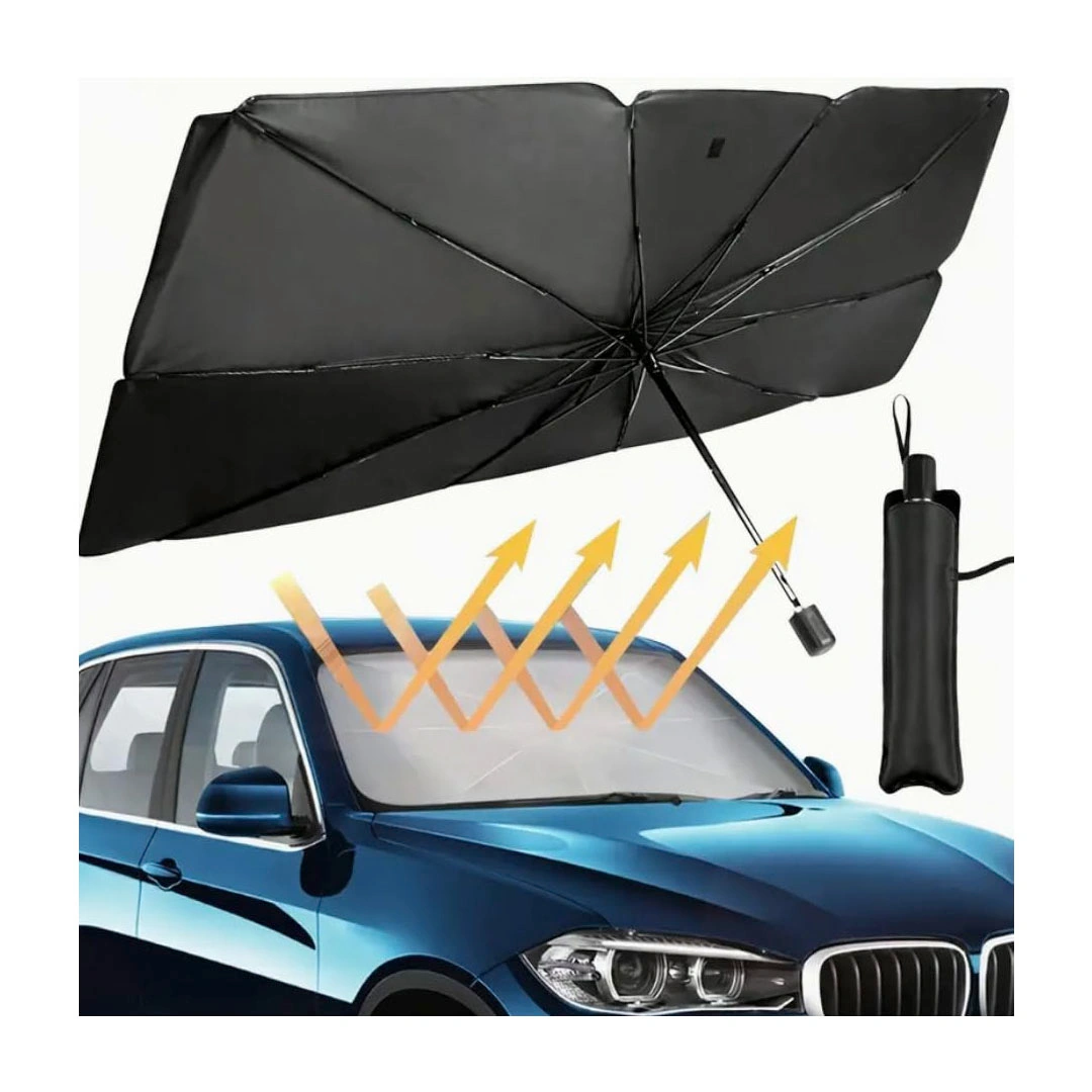 ‎ شماسة سيارة قابلة للطي - أسود