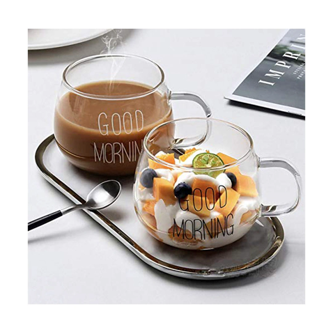 مج قهوة "Good Morning" - شفاف