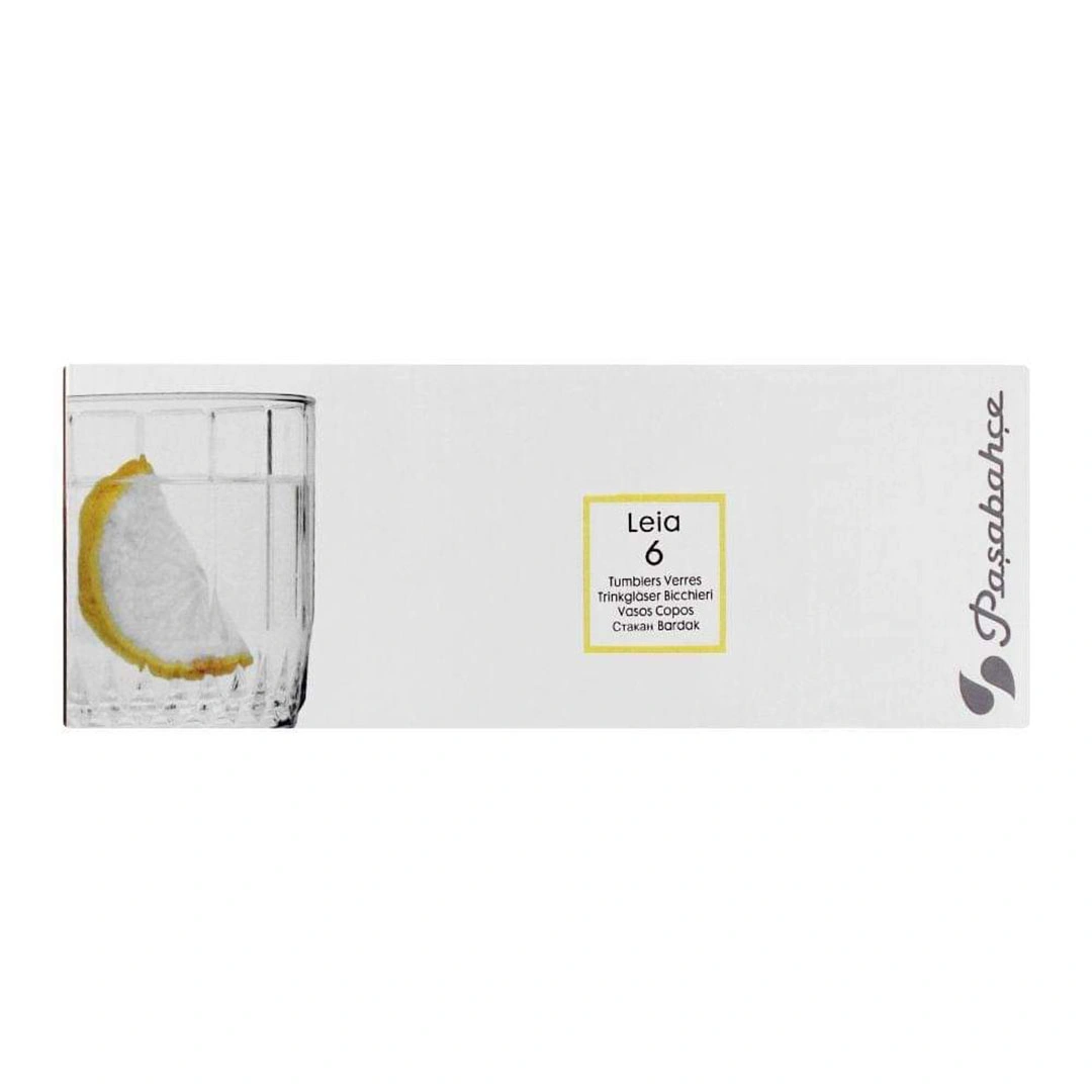 طقم شاي ليا سادة تركي - زجاج - شفاف - 6 قطع