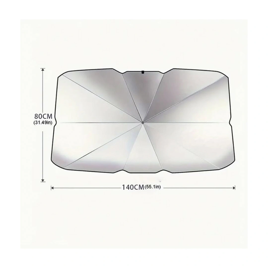 ‎ شماسة سيارة قابلة للطي - أسود