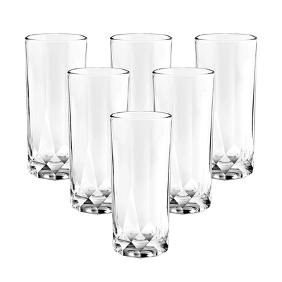 طقم عصير كونكشن - زجاج - شفاف - 6 قطع