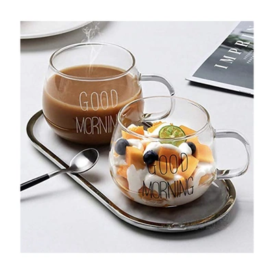 مج قهوة "Good Morning" - شفاف