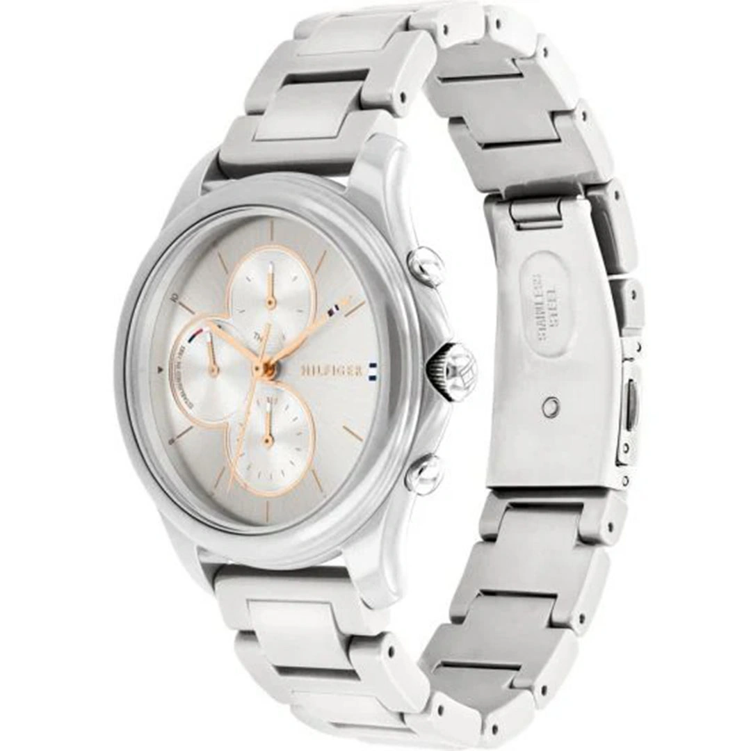 ساعة يد حريمي من تومي هيلفجر - 38 مم - فضي - 1782263
