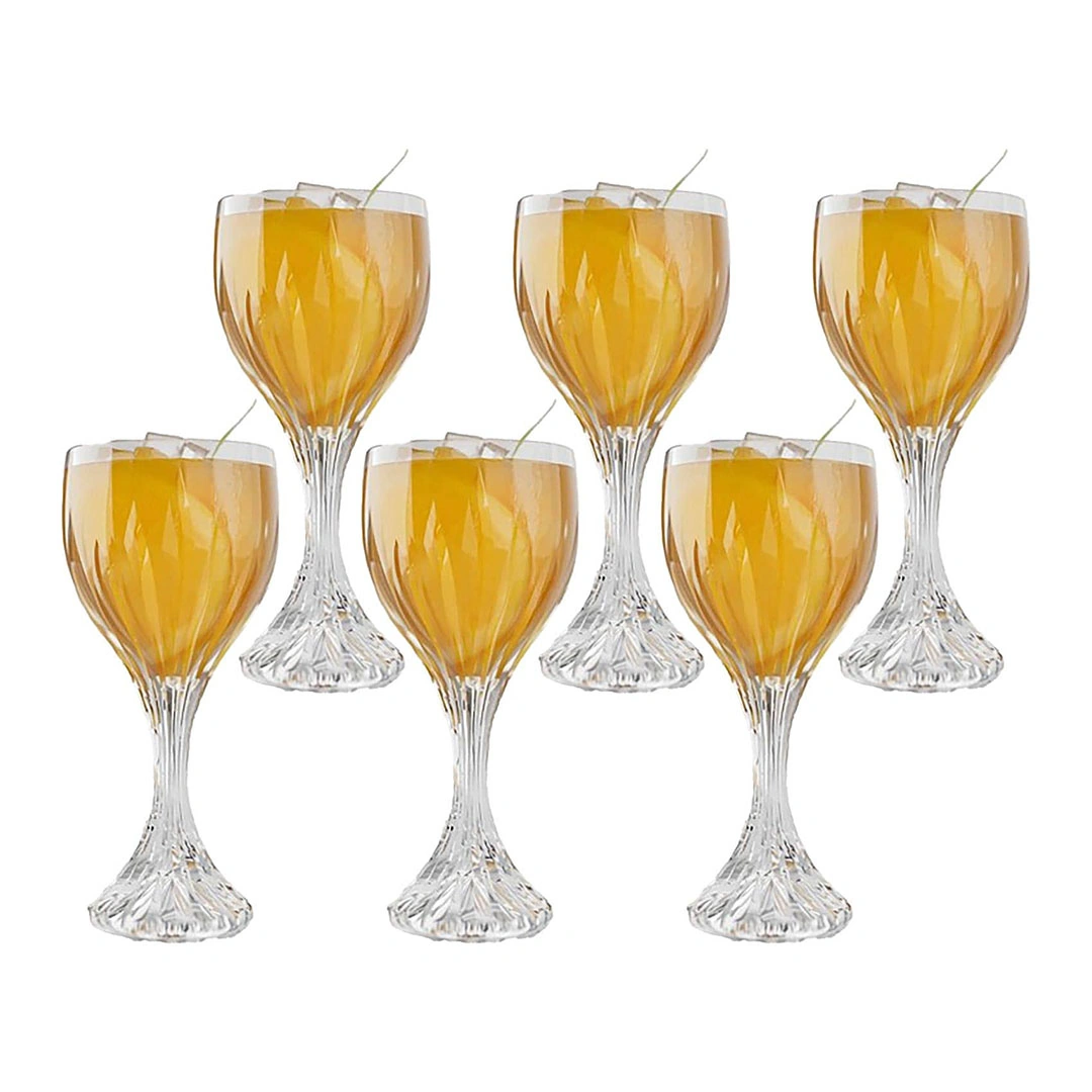 طقم كاسات عصير كاثرينا - 6 قطع - زجاج شفاف