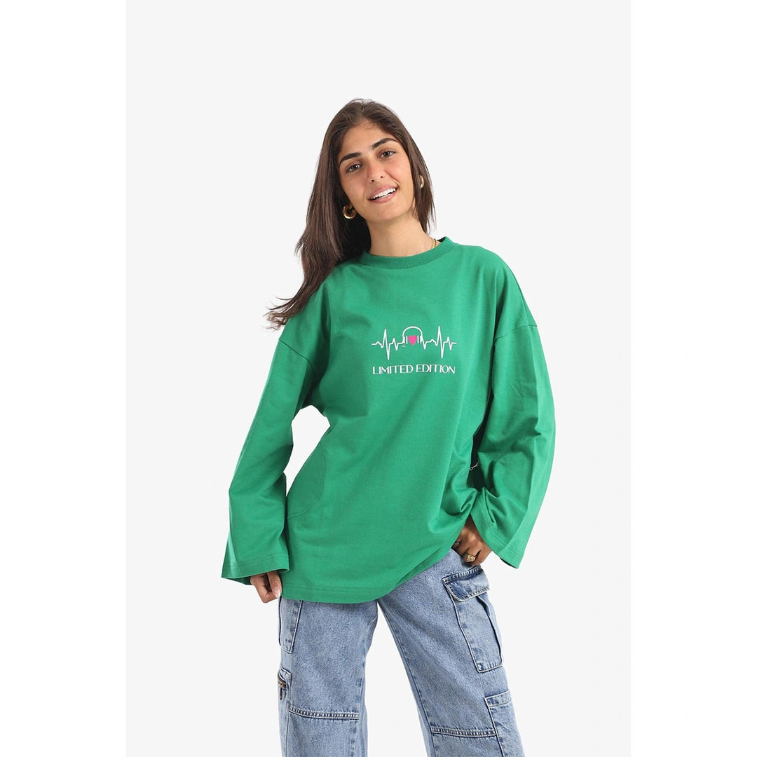 تشيرت حريمي بكم - أخضر 17208