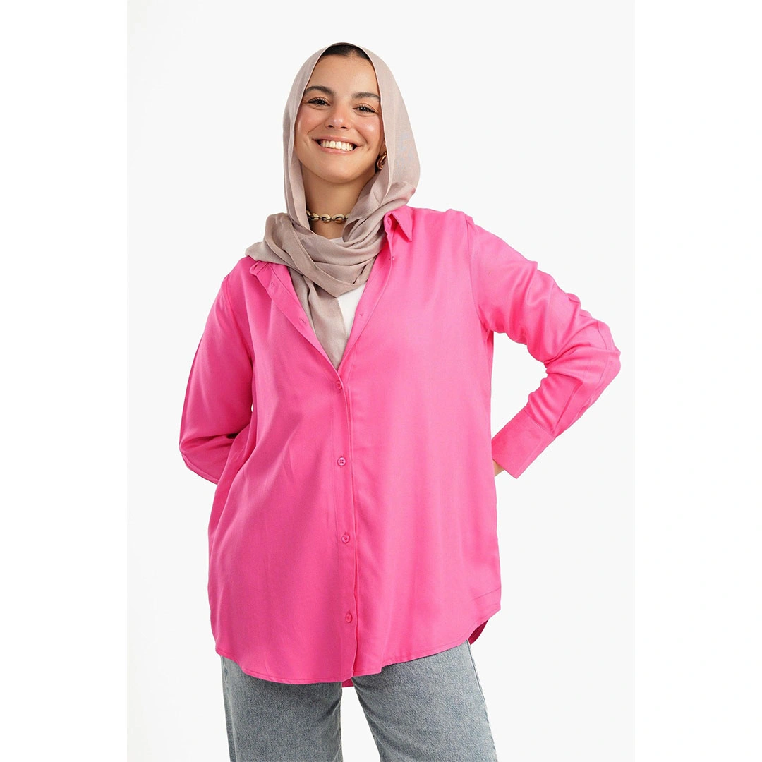 قميص بيزيك بكم حريمي 17237